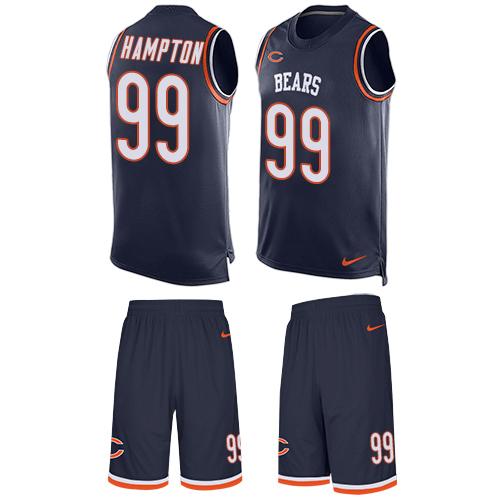 Nike Bears #99 Dan Hampton Navy Blue Team Color Men's Stitched NFL Limited Tank Top Suit Jersey - Click Image to Close